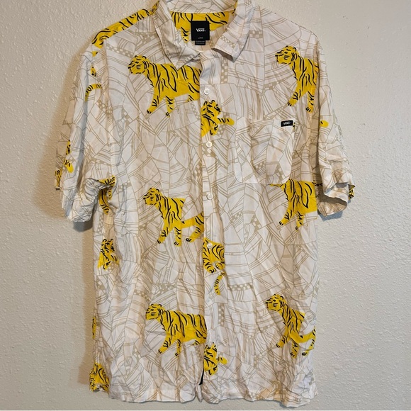 Vans Men's Shirt with Yellow Tiger Design - Picture 1 of 5
